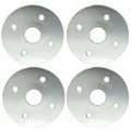 Allstar Aluminum Scuff Plate with 0.37 in. Hole, 4PK ALL18519